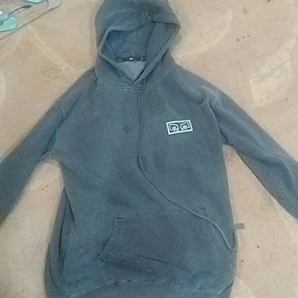 Dark green obey hoodie pullover